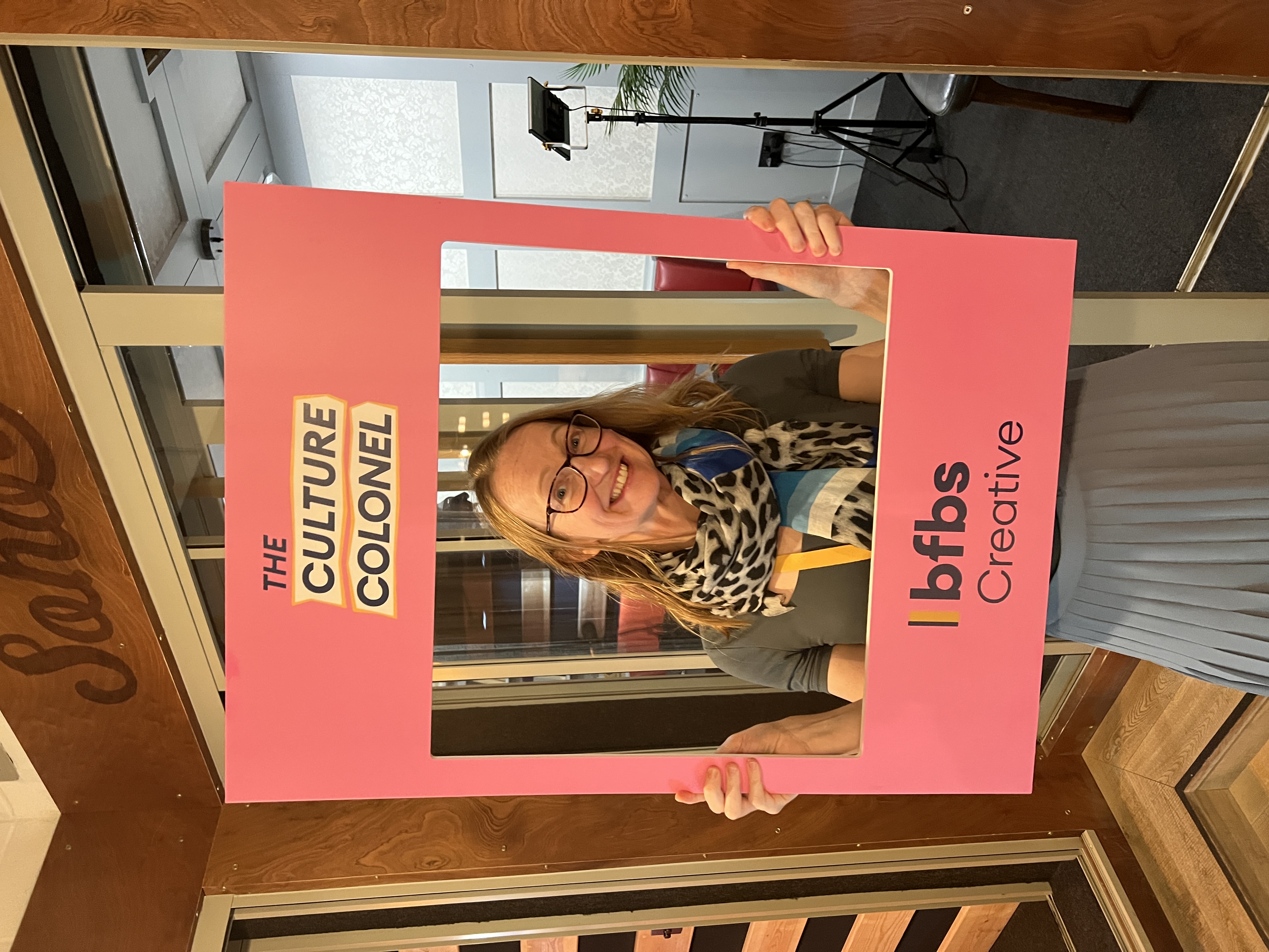 Jo Vann in selfie frame