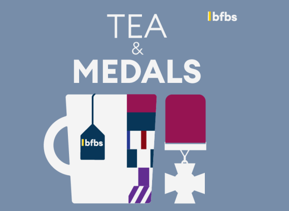 Tea and medals podcast graphic