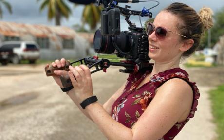 Camera operator on location 