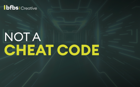 Dark green BFBS Creative article banner reading “Not a Cheat Code” against a subtle digital tunnel background.